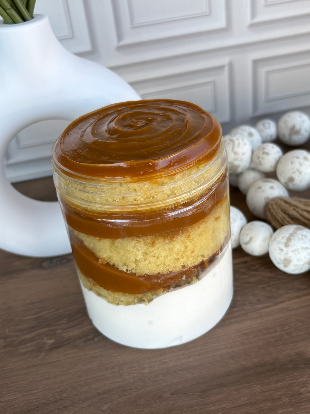 Dulce de leche cake jar